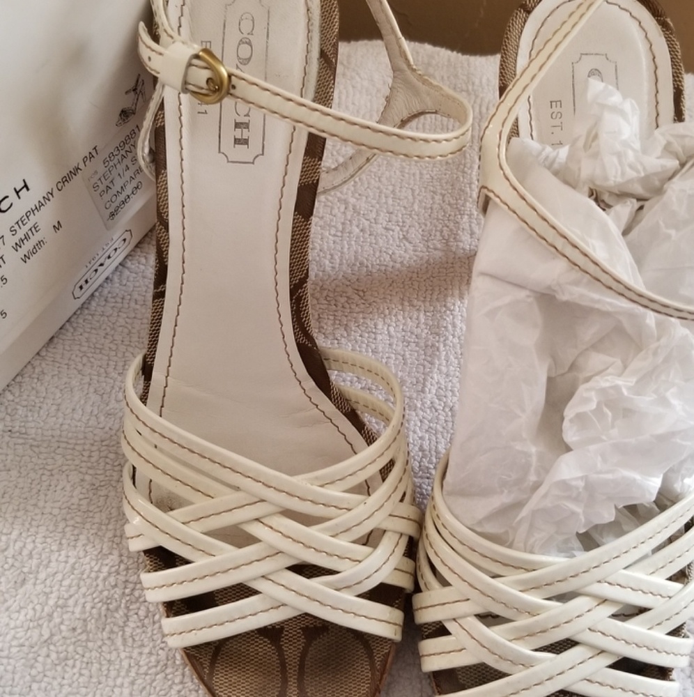 Coach White Stephany High Heel Platform - Picture 3 of 4